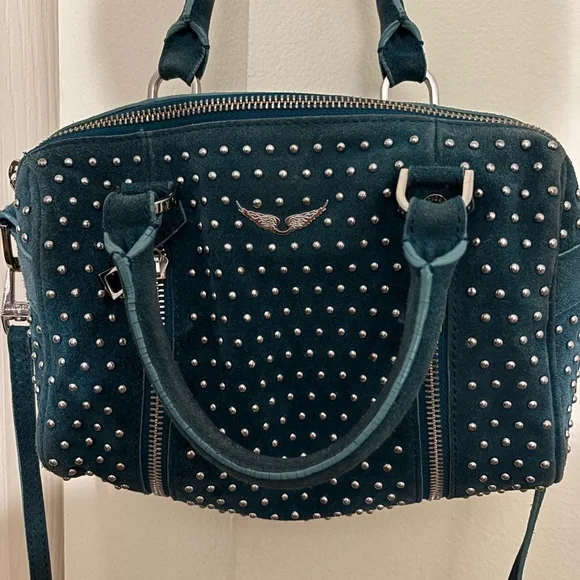 Zadig et Voltaire Sunny Blue Suede Handbag - Picture 4 of 11